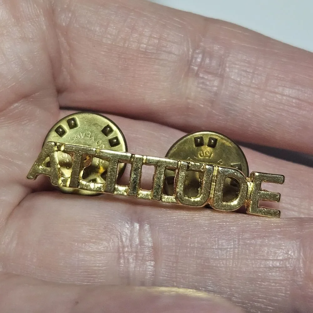 Vintage Attitude Gold Tone Enamel Lapel Hat Pin